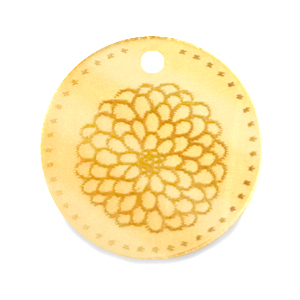 Plexx bedels 20mm Birth flower November-Chrysant Gold