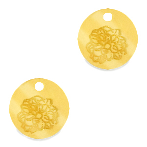 Plexx bedels 12mm Birth flower October-Marigold Gold