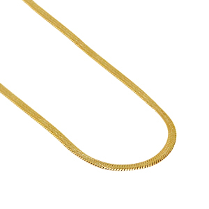 Roestvrij stalen (RVS) Stainless steel kettingen snake Goud