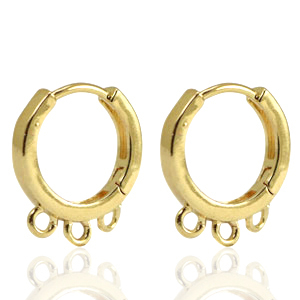 Brass TQ metaal oorbellen creolen Gold