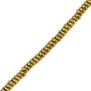 Hematite kralen disc Gold