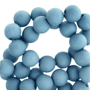 6 mm acryl kralen matt Glacier blue