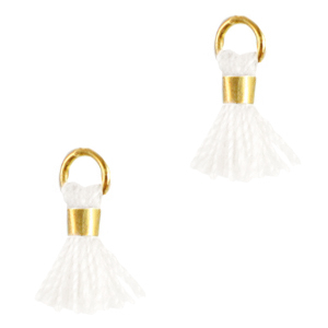 Kwastjes 0.7cm Gold-white