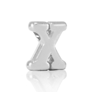 Letterkralen DQ metaal X Antiek zilver (nikkelvrij)
