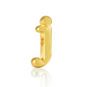 Letterkralen DQ metaal J Goud (nikkelvrij)