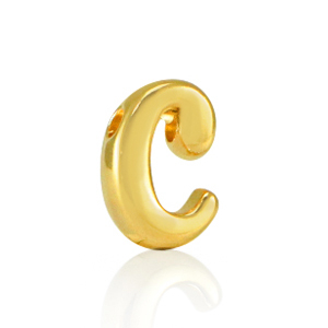Letterkralen DQ metaal C Goud (nikkelvrij)