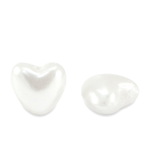 Imitatie zoetwaterparels hart White