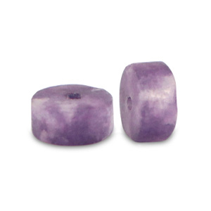 Natuursteen kralen kwarts disc 4x2mm Mix purple