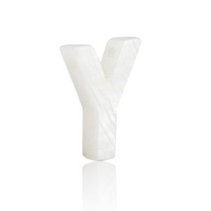 Schelp hangers specials letter Y White (natuurlijke kleur)