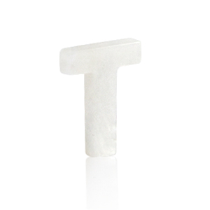 Schelp hangers specials letter T White (natuurlijke kleur)