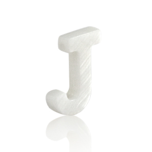 Schelp hangers specials letter J White (natuurlijke kleur)