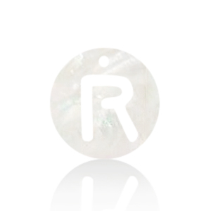 Schelp hangers specials letter R White (natuurlijke kleur)