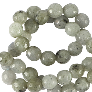 Natuursteen kralen labradoriet 6mm facet geslepen Cliffside grey