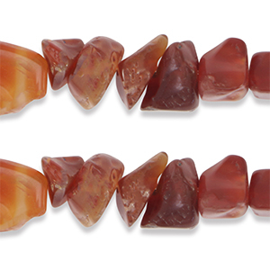 Chips stone kralen agaat Dark sunrise orange