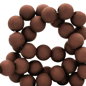 4 mm acryl kralen Dark brick brown