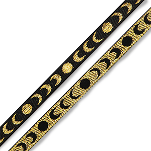 Lint met tekst moons Black-gold
