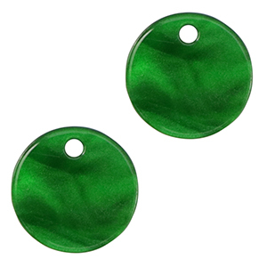 Resin hangers 12mm Emerald green