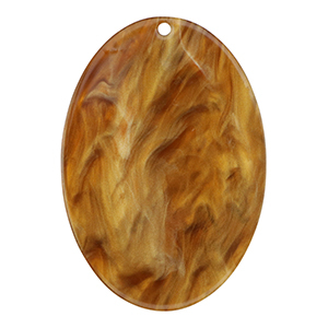 Resin hangers ovaal Harvest orange-brown