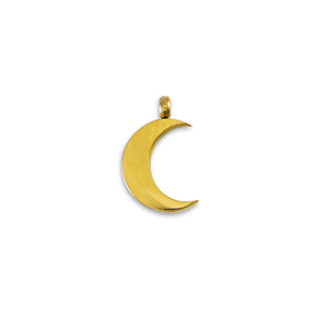 Roestvrij stalen (RVS) Stainless steel bedels La Luna maan Gold