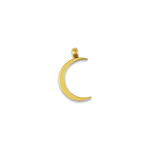 Roestvrij stalen (RVS) Stainless steel bedels La Luna maan Gold