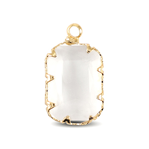 Hangers van Crystal Glass rechthoek Crystal-gold