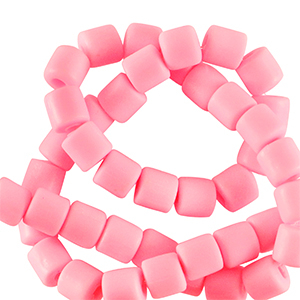 Polymeer kralen 6mm Pink