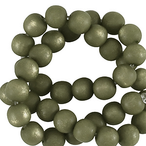 Super polaris Apaco kralen rond 4 mm matt Sea green