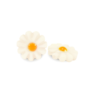 Schelp kralen bloem White-yellow orange