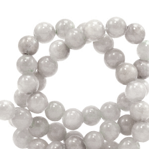6 mm natuursteen kralen Light grey