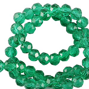 Top Facet kralen 3x2mm disc Eden green