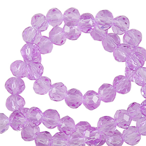 Top Facet kralen 3x2mm disc Paisley purple