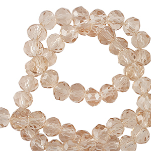Top Facet kralen 3x2mm disc Amber beige