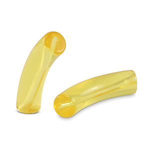 Acryl tube kralen Freesia yellow