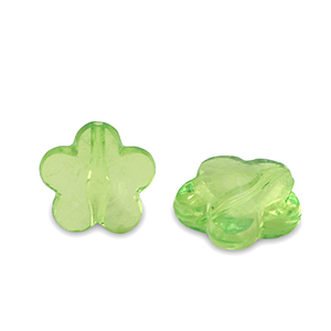 Acryl kralen bloem Spring green transparent