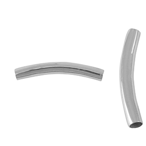 Roestvrij stalen (RVS) Stainless steel kralen tube 40mm Silver
