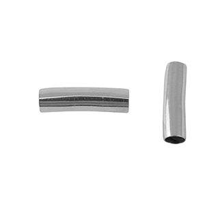 Roestvrij stalen (RVS) Stainless steel kralen tube 20mm Silver