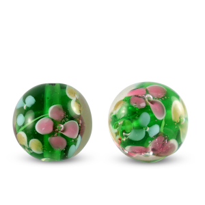 Glaskralen 14mm Transparent-green
