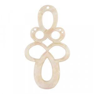 Resin hangers barok Pearl white-pink