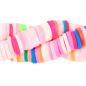 Katsuki kralen 4mm Rainbow pink mix
