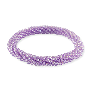 Top facet armband Purple