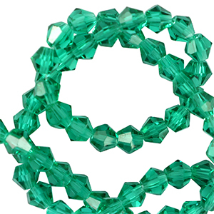 Top Facet kralen bicone 3mm Eden green