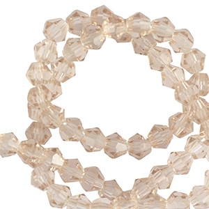 Top Facet kralen bicone 3mm Amber beige