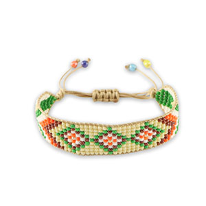 Trendy armbanden Almond beige-green