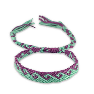 Trendy armbanden Grape purple-turquoise