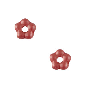 Czech kralen bloem 5mm Warm red