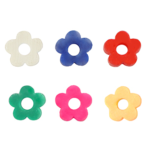 Katsuki kralen bloem 6mm Multicolour-pearl shine coating