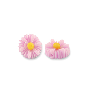 Resin kralen bloem 8mm Lilac pink