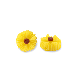 Resin kralen bloem 8mm Yellow