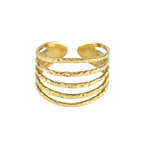 Roestvrij stalen (RVS) Stainless steel ringen Goud