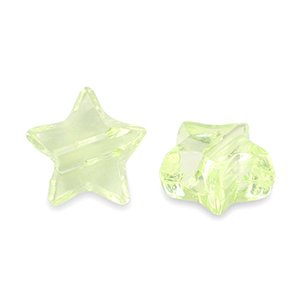 Acryl kralen ster Transparent light green